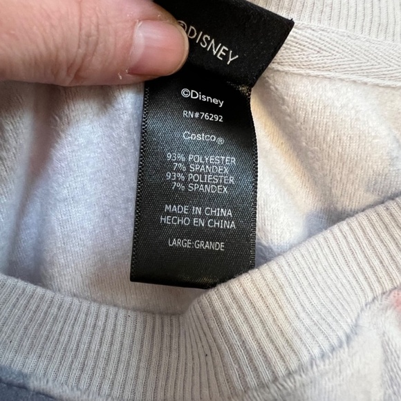 Disney Velour Pajama Top Pastel Mickey and Minnie Silhouette Size Large - Picture 7 of 8